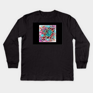 M.C. Escher meets Jackson Pollock  (UF0205) Kids Long Sleeve T-Shirt